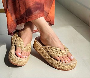 Tamanco Crochê Bege