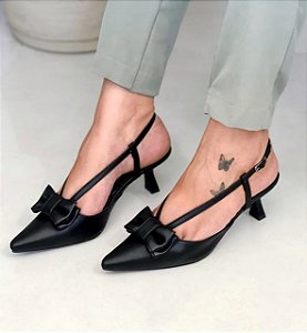 Scarpin Laço Preto