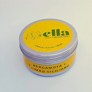 VELA AROMÁTICA DE LIMÃO SICILIANO + BERGAMOTA 90G