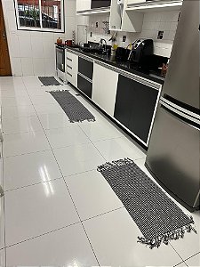 Conjunto de cozinha - Preto Mesclado listrado