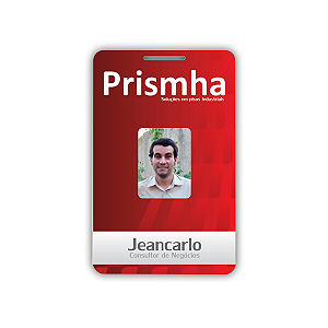 Crachá Vertical Personalizado em PVC 0,75mm – 25 Unidades