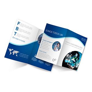 Folder Personalizado 1 Dobra 28x20 cm – Couchê 90g – 2.500 Unidades