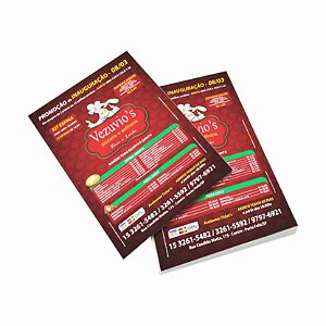 PANFLETO / FLYER / FOLHETO - PERSONALIZADO - 20X28 - 4X0 - 2500 UNID