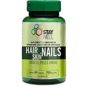 Cabelo, Unha & Pele (Skin, Hair & Nails) 60 Capsulas 700mg - Stay Well