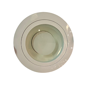 Spot Embutido Redondo metal Branco c/ Vidro c/ Led 15W -Eros