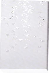 Arandela Retangular Metal Branca Com Desenho Floral E Luz De Efeito 30Cm Eos