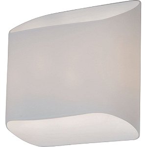 Arandela Quadrada Com Base Prata E Vidro Branco Para 2Xg9 - hélios