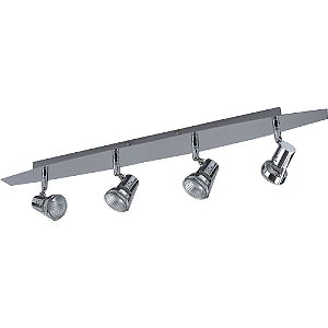 Trilho Spot Cromado Articulado Quadruplo 4Xgu10 - Noto