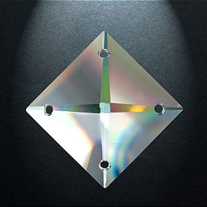 Cristal Asfour Egipicio Quadrada 4 furos 28mm cod.2024 -  264 unidades (1 cx branca)