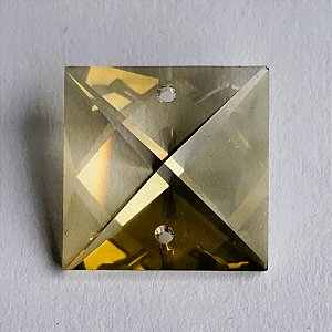 Cristal Asfour Egipicio Quadrada HONEY 2 furos 18mm cod.2020 -  960 unidades (1 cx branca)