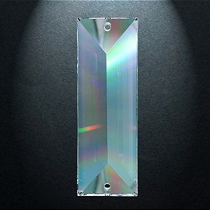 Cristal K9 Placa Reta 63mm - 2 furos -  200 unidades (1 cx branca)