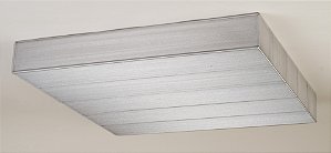 Plafon fio de seda quadrado 4 lampadas cor prata ou vinho ou preto 50x50cm