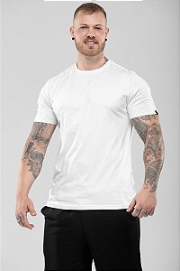 CAMISETA MASCULINA BÁSICA BRANCA - ALPHY