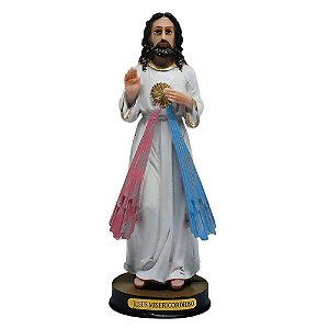 Imagem Nacional de Resina Jesus Misericordioso 15cm