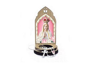 Capela Mini Oratório Nossa Senhora de Fatima em MDF