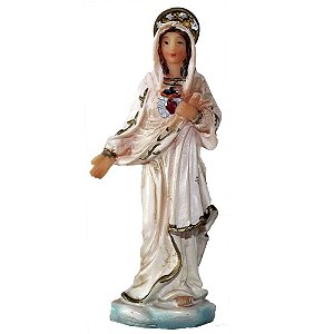 Imagem Sagrado Coração de Maria em Reinsa 7cm - Importada