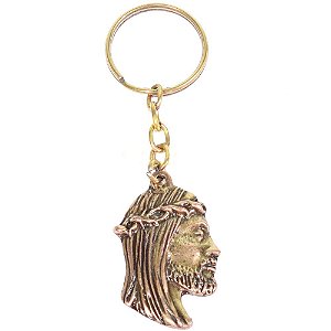 Chaveiro Face de Cristo - Ouro Velho