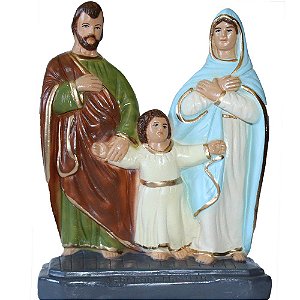 Imagem Sagrada Família em Gesso 20cm