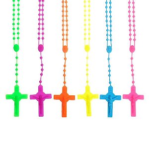 Terço de Silicone Fluorescente Colorido 6mm