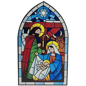 Capelinha de Mesa Sagrada Família Vitral Natal