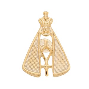 Brinco Nossa Senhora Aparecida Folheado Vazado