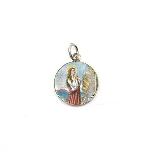 Medalha de Santa Madalena de Alumínio Redonda