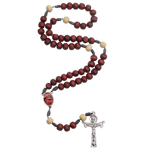 Terço das Mãos Ensanguentadas de Jesus com folheto de orações