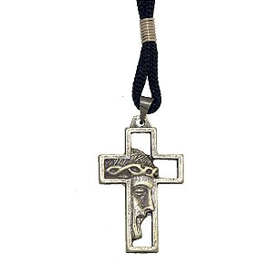 Crucifixo Face de Cristo com Cordão
