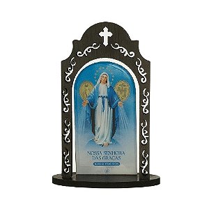 Capela de Nossa Senhora das Graças em MDF e Detalhes Vazados 16cm