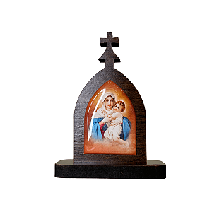 Mini Capela da Mãe Rainha de Schoenstatt em MDF 7cm