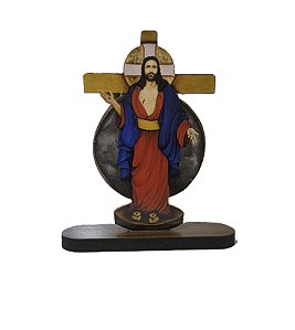 Adorno Pedestal de Jesus das Santas Chagas 9cm