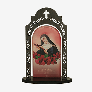 Capela de Santa Rita de Cássia em MDF e Detalhes Vazados 16cm