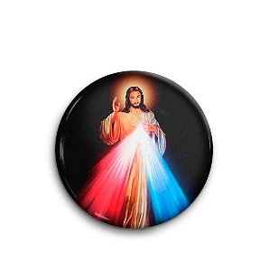 Boton Jesus Misericordioso Alumínio Broche Alfinete
