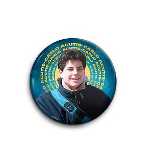 Boton Beato Carlo Acutis Alumínio Broche Alfinete