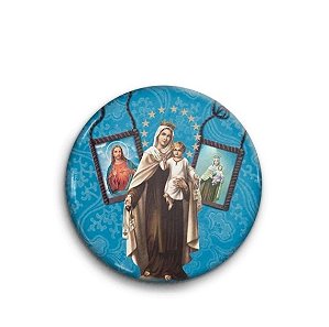 Boton Nossa Senhora do Carmo Aluminio Broche Alfinete