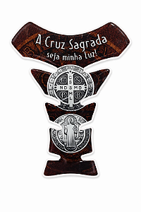 Adesivo Protetor de Tanque para Moto de São Bento detalhes Marrom