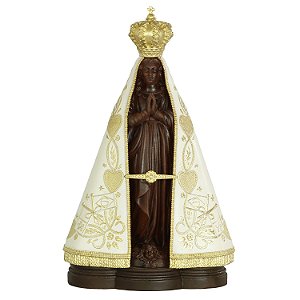 Imagem de Nossa Senhora Aparecida Marfim de Resina Nacional 30 cm