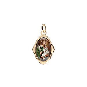 Medalha Oval São José Alumínio Dourado (2 Unidades)