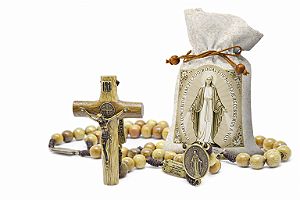 Terço dos Mistérios do Rosário de Nossa Senhora das Graças com Saquinho