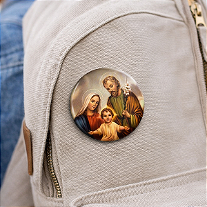 Boton Medalha da Sagrada Família Alumínio Broche Alfinete