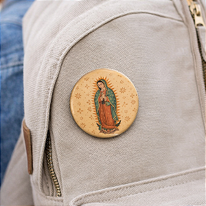Boton Medalha de Nossa Senhora de Guadalupe  Alumínio Broche Alfinete