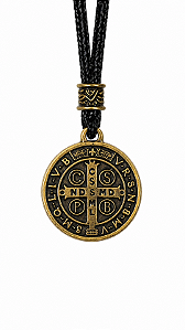 Cordão Medalha de São Bento Ouro Velho Metal