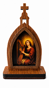 Mini Capela de Santa Cecília em MDF 10cm