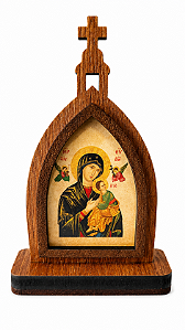Mini Capela de Nossa Senhora do Perpétuo Socorro em MDF 10cm