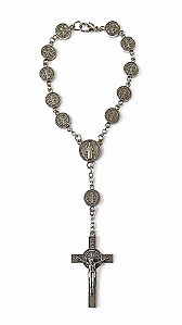 Dezena de Carro de São Bento com Medalhas 8mm Pretado