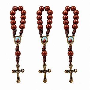Kit Dezena São Francisco Pérola Marrom 8mm (3 Unidades)