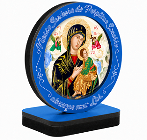 Adorno Redondo de Mesa de Nossa Senhora do Perpétuo Socorro