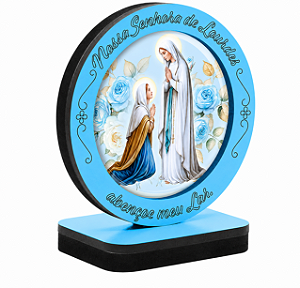 Adorno Redondo de Mesa de Nossa Senhora de Lourdes
