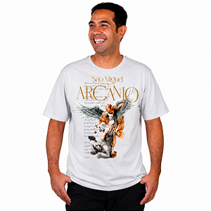 Camiseta Slim São Miguel Arcanjo - Cinza Cloud