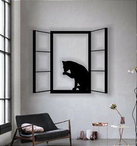 Quadro Gato na Janela
